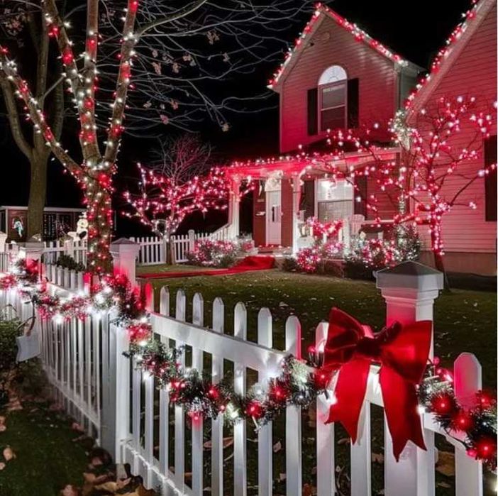 LAMPKI CHOINKOWE 1000 LED czerwone + flash flesz błysk 70m zewn grube