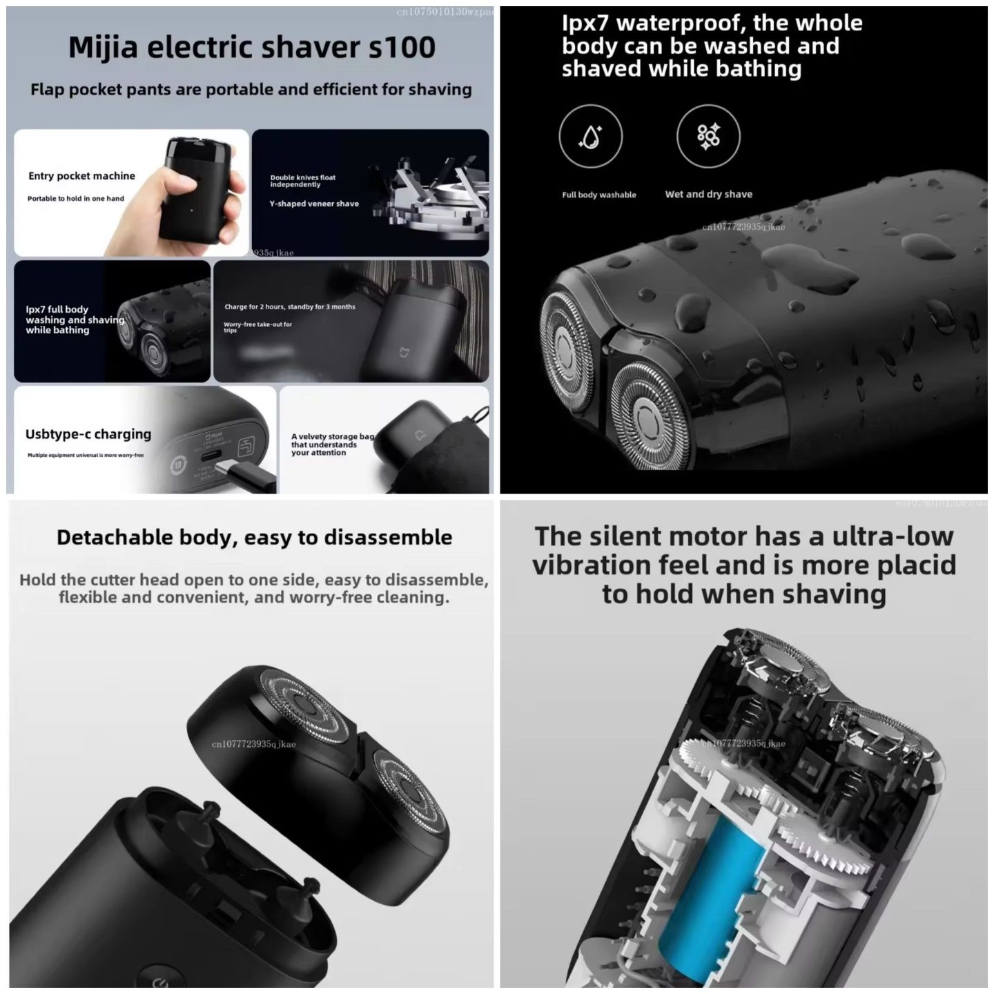 ХИТ! Оригинальная,перезаряжаемая,электробритва Xiaomi S100.