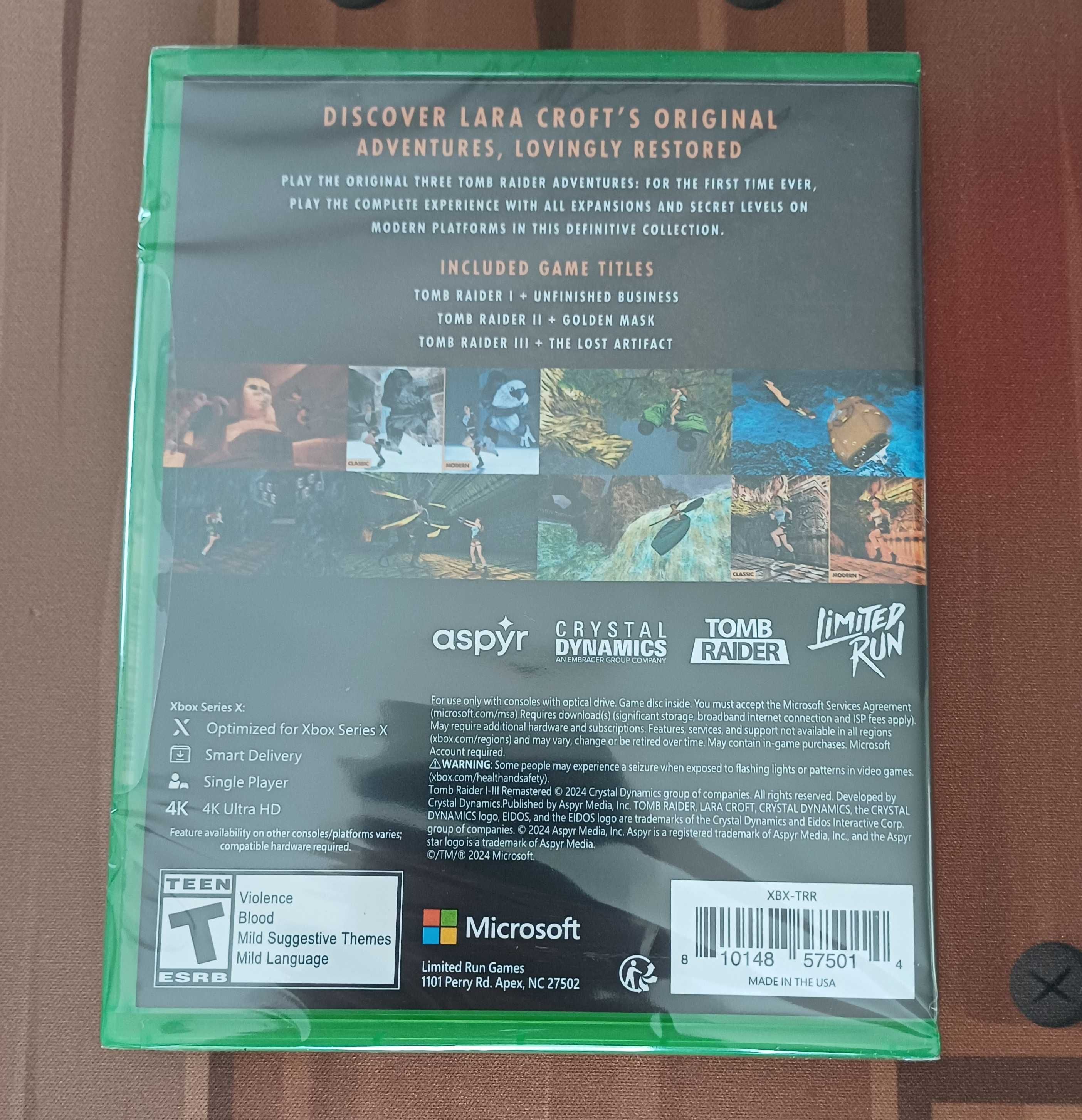 Lara Croft Tomb Raider Remastered 1 + 2 + 3 Xbox Series X / Xbox One