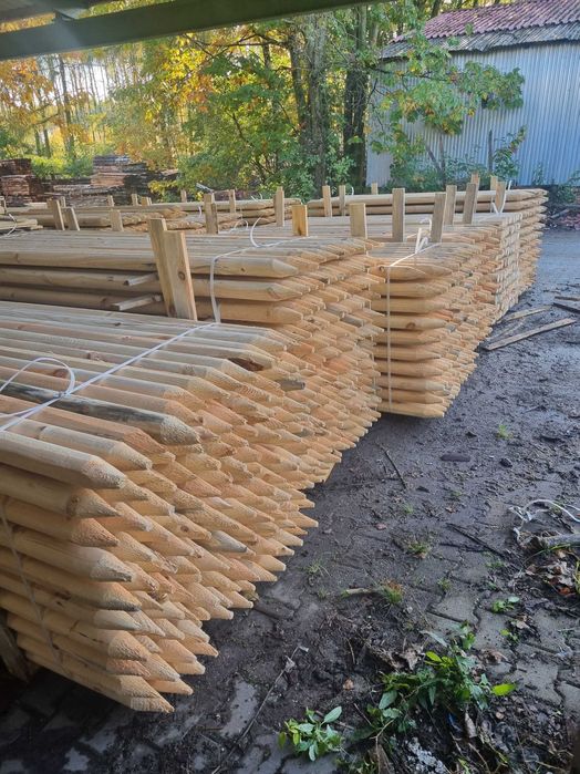 Paliki ,kołeczki ,Palisada Drewniana Sosna