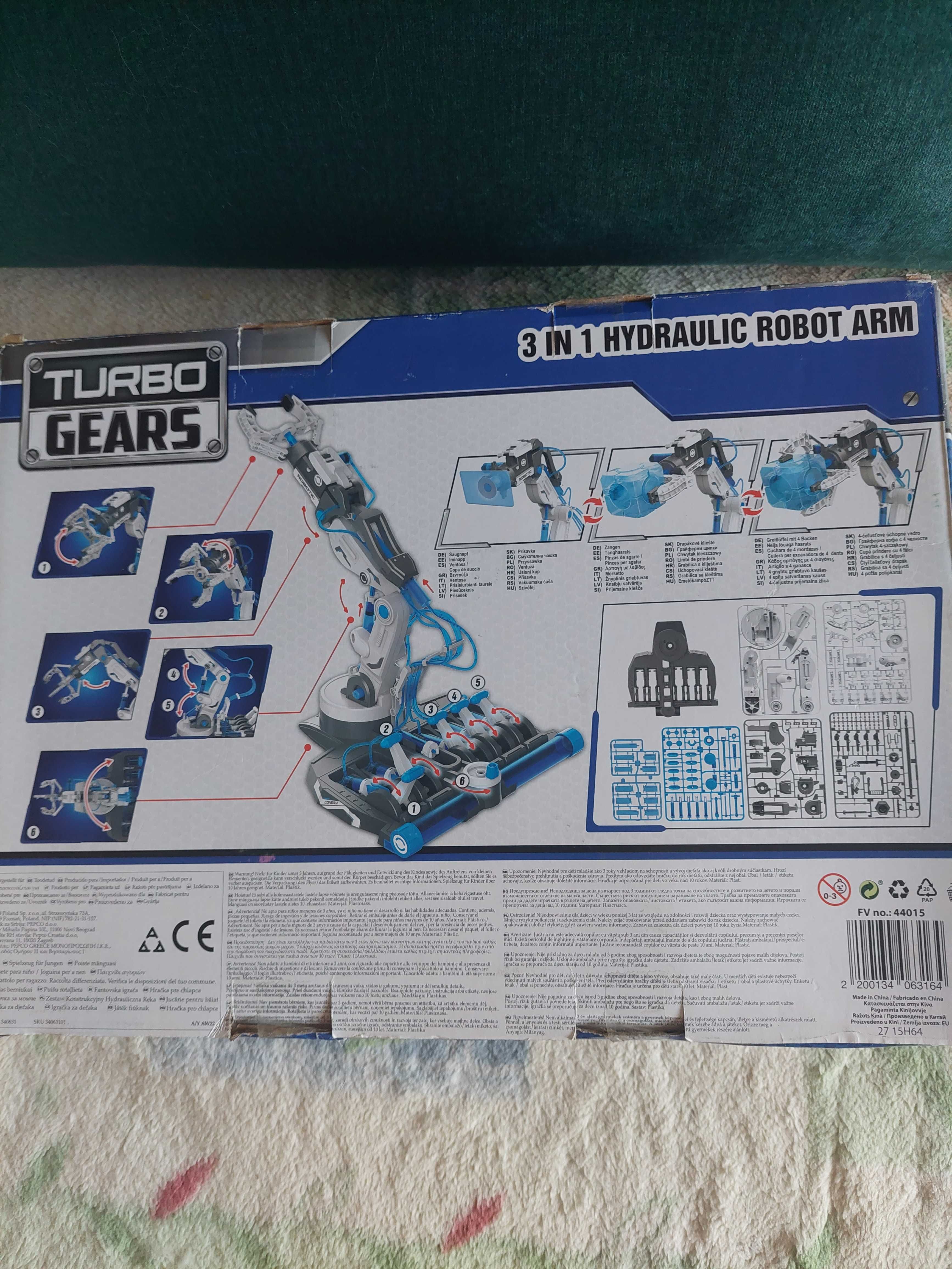 Zabawka Robot Turbo Gears 3 in 1 Hydraulic Robot Arm