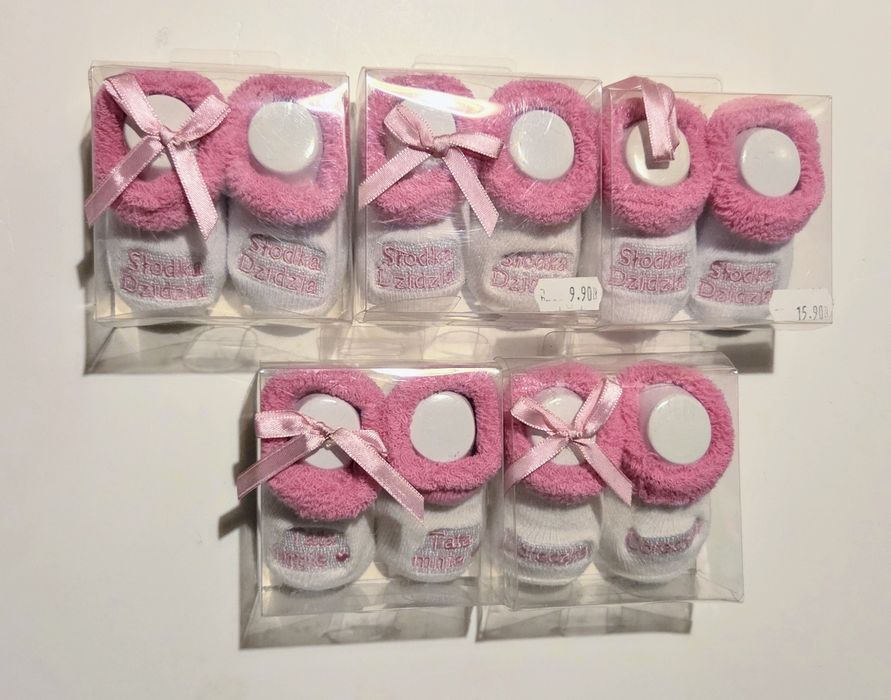 Pierwsze skarpetki, paputki dziecięce, Pan Dragon (5 sztuk) - NOWE