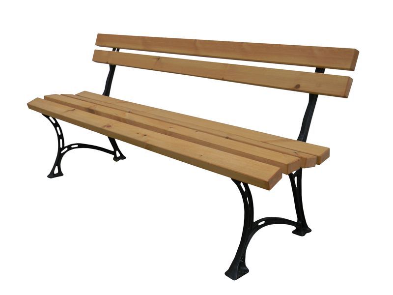 Ławka parkowa ogrodowa żeliwna drewniana producent świerk 175 cm