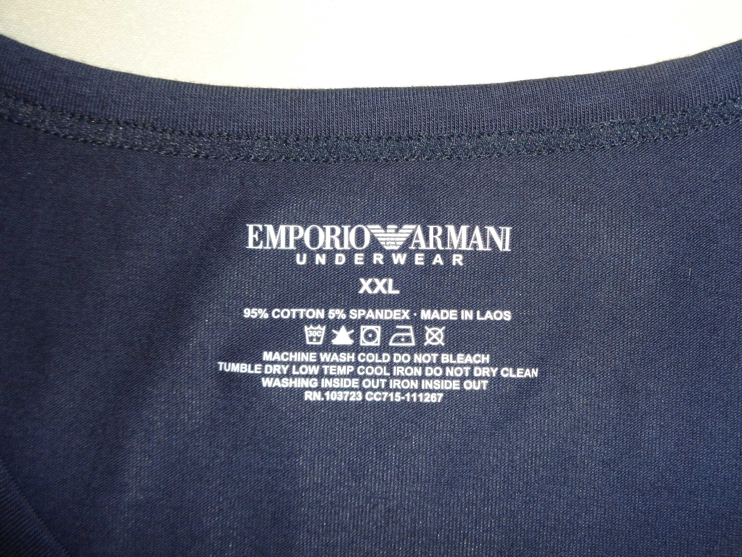 EMPORIO ARMANI Underwear NOWA navy granatowa koszulka tshirt slim XXL