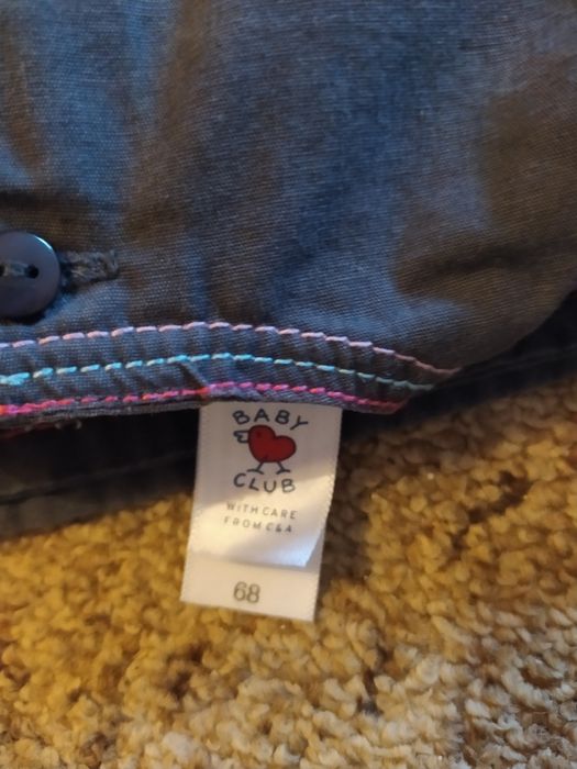 Conjunto vestido + camisola tam. 6 meses C&A Novo