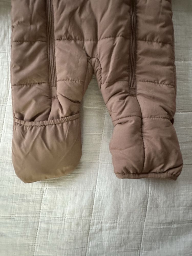 Nowy bez metki kombinezon zimowy 68 cm karmelowy unisex