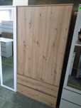 Funkcjonalna szafa 90 cm – drążek, półki i 2 szuflady! Dąb Artisan