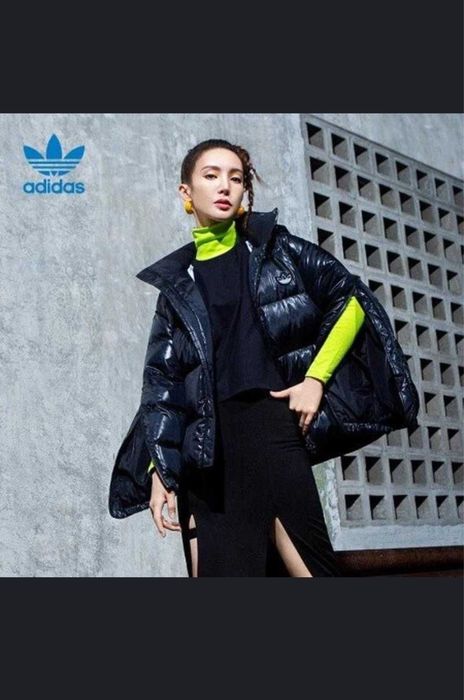 Зимова куртка пуховик пух перо оригінал Adidas xxs, xs, s, m