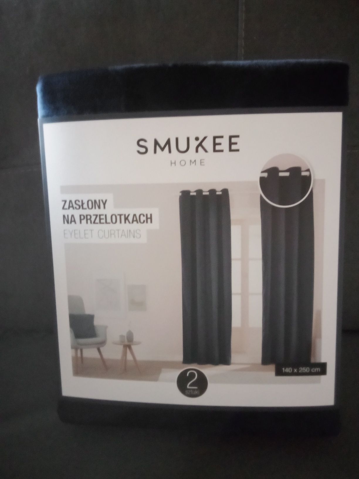 2 zasłony aksamitne welurowe welwetowe SMUKEE 2x zasłona na kółkach