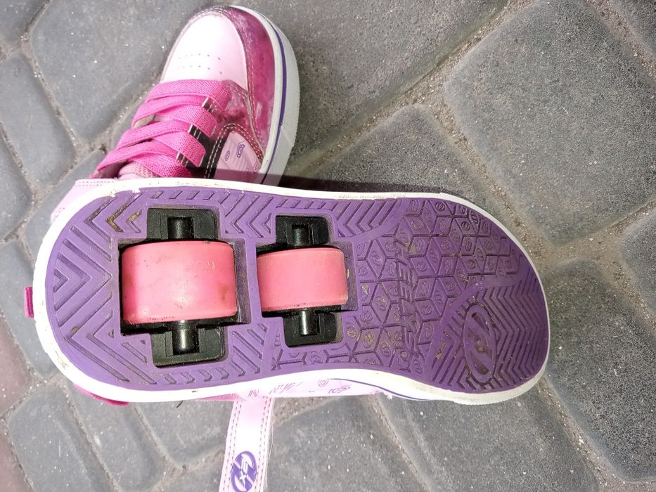 Роликовые кроссовки 32 р.Хилис Heelys для девочки светятся