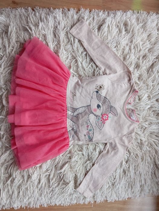 Sukienka z tiulem dla dziewczynki rozmiar 80