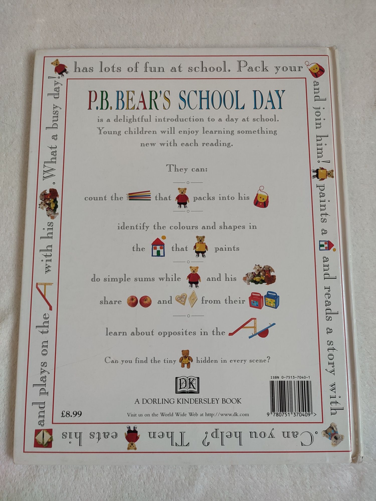 Książeczka po angielsku "P.B.Bear's School Day"