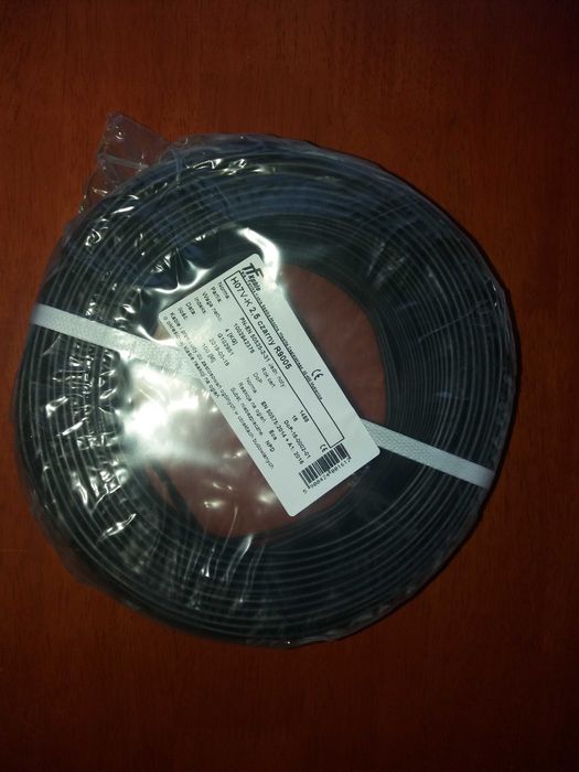 Przewód linka kabel LgY 2,5mm2 (H07V-K) 1x2,5 CZARNY krążek 100m