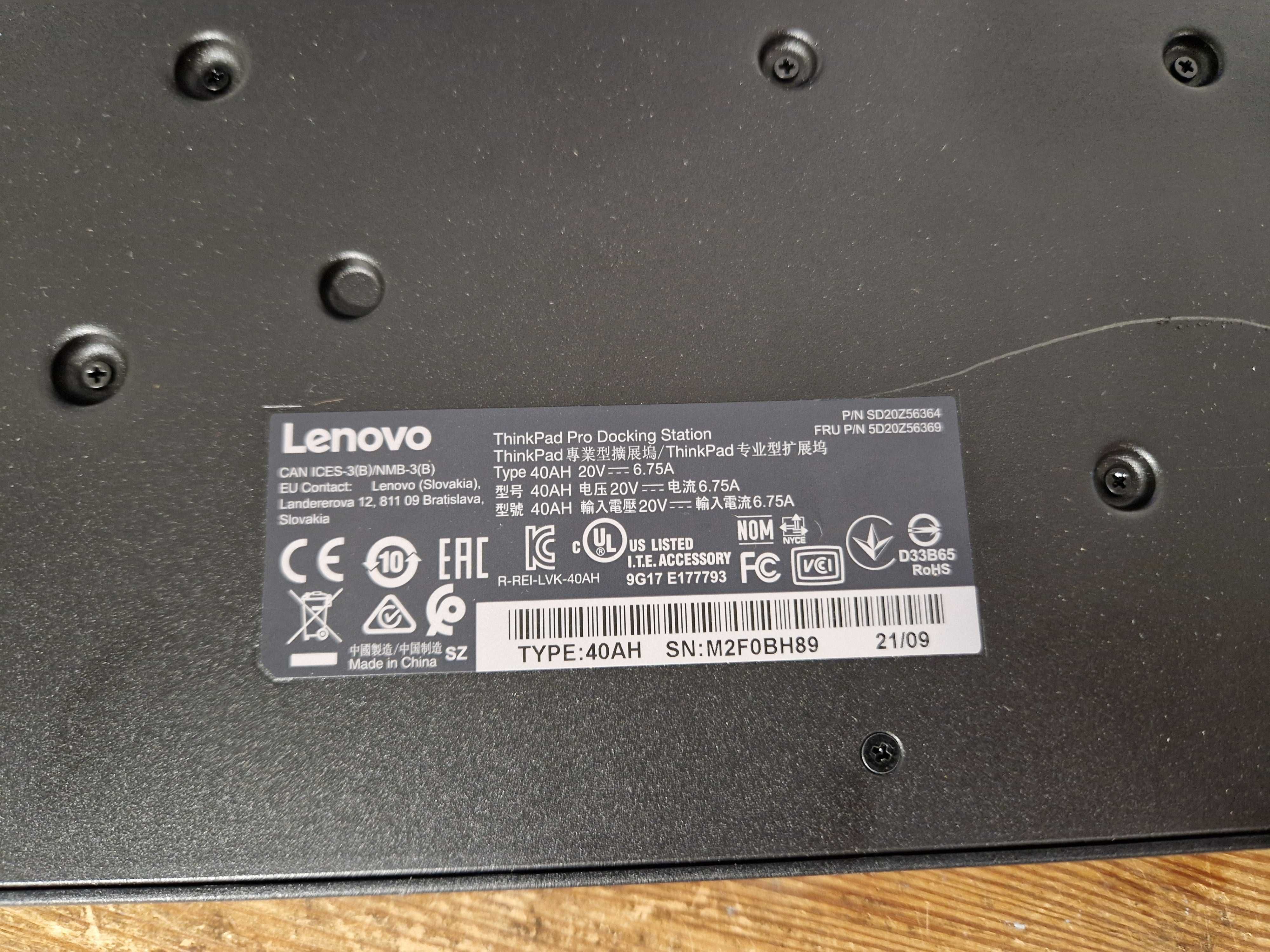 Stacja dokująca Lenovo 40AH0135EU (2650)
