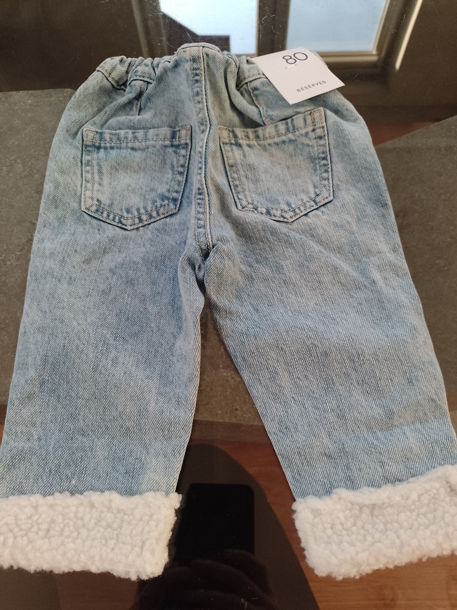 Spodnie jeansowe niemowlęce Reserved rozm 80cm