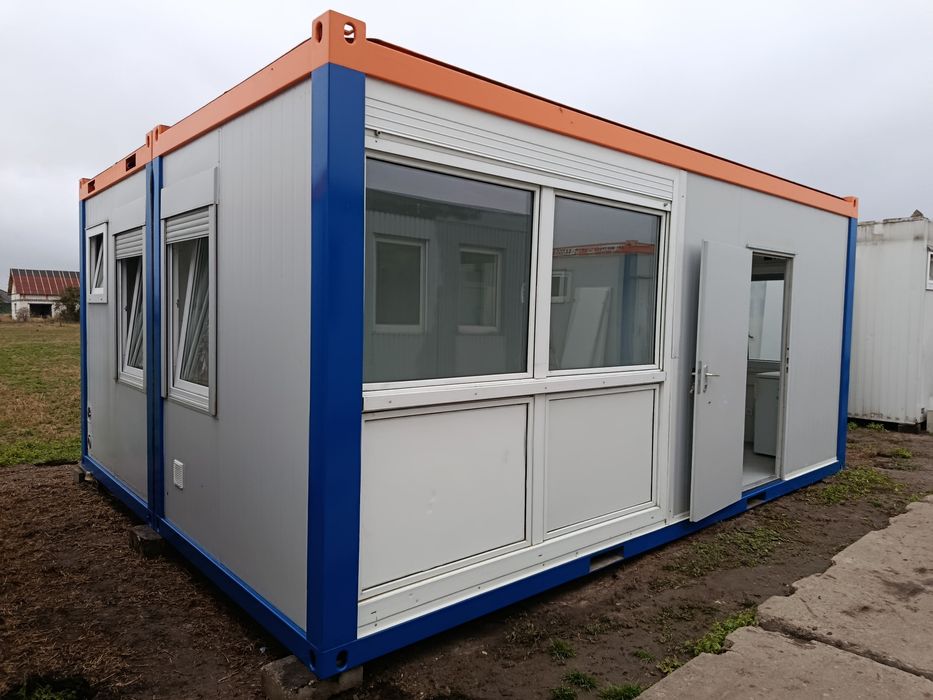 Zestaw kontenerów z WC i kuchnia Duo 30m2 socjalny biurowy mieszkalny