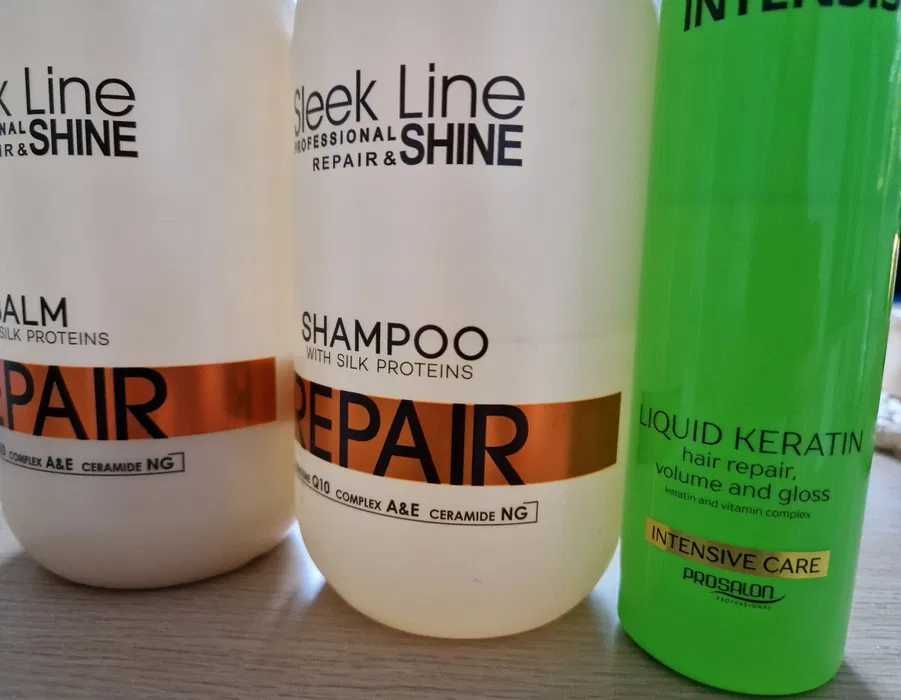 Zestaw komplet kosmetyków do pielęgnacji włosów szampon odżywka spray