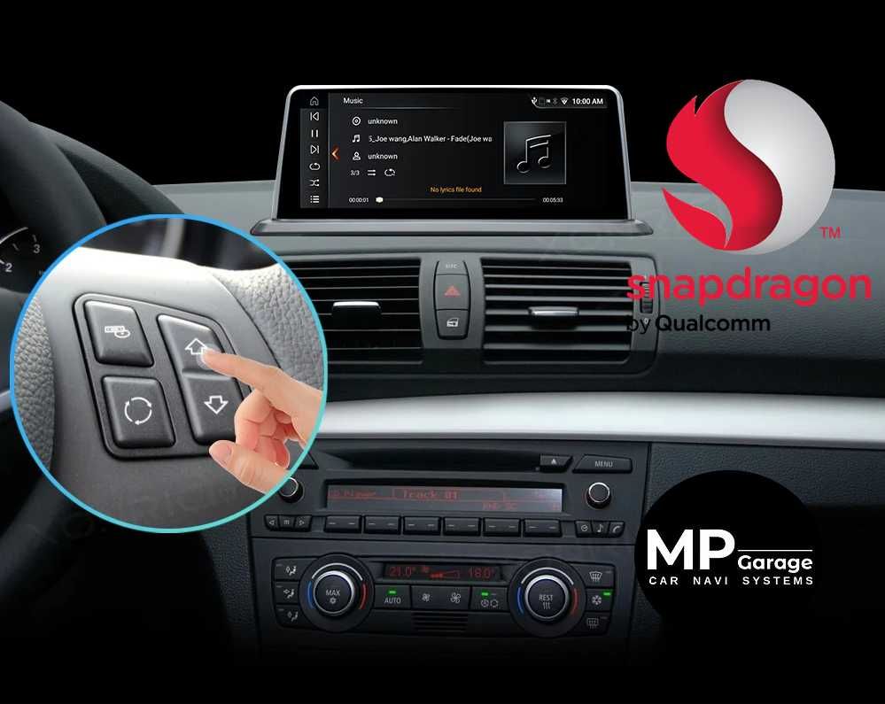 Stacja Multimedialna BMW 1 E81 / E87 Snapdragon CarPlay/AA LTE Montaż