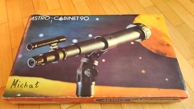 Astro Cabinet 90 teleskop zabawka PRL