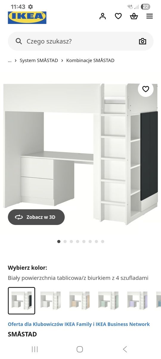 Łóżko piętrowe IKEA