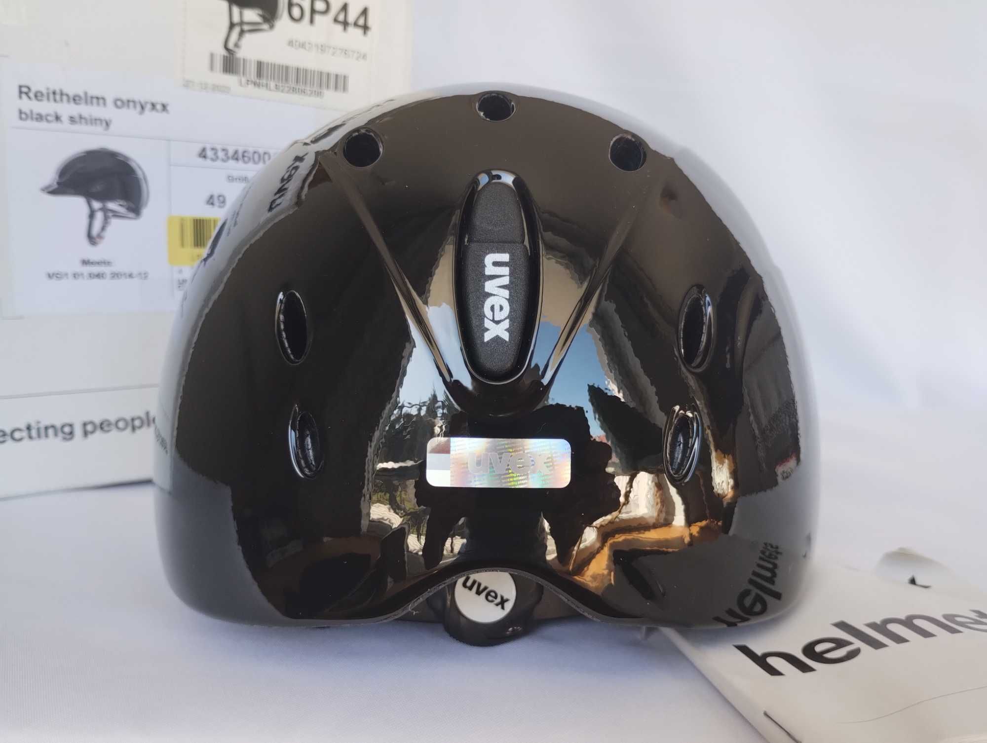 Kask jeździecki toczek Uvex Reithelm Onyxx Black Shiny 3XS-XS 49-54cm