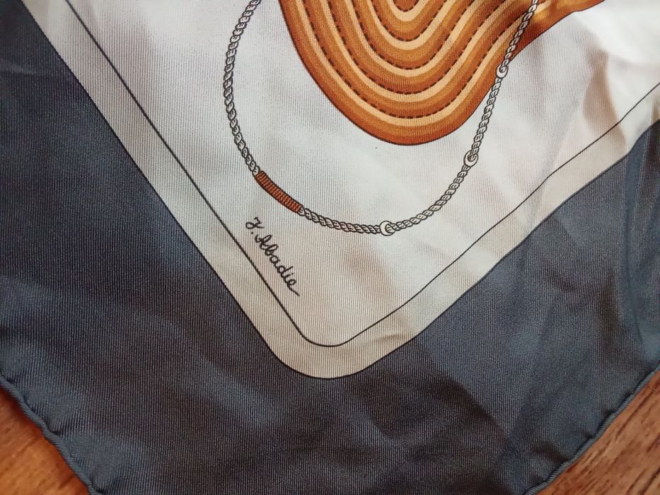 Вінтажна шовкова хустка hermes clic clac