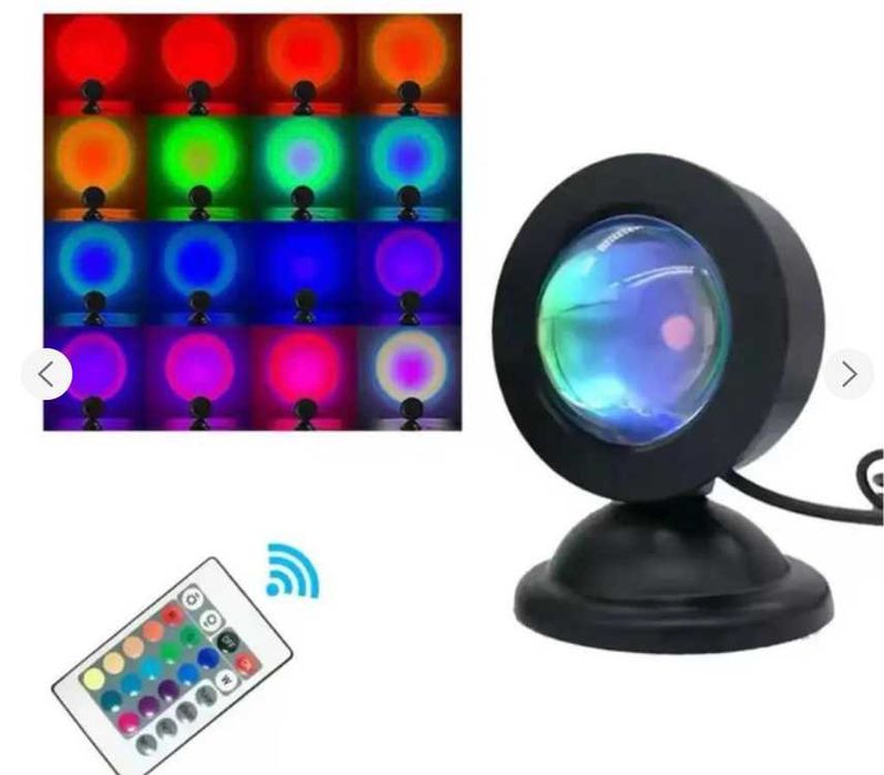 Проекційний світильник - Міні USB захід сонця лампа 16 кольорів