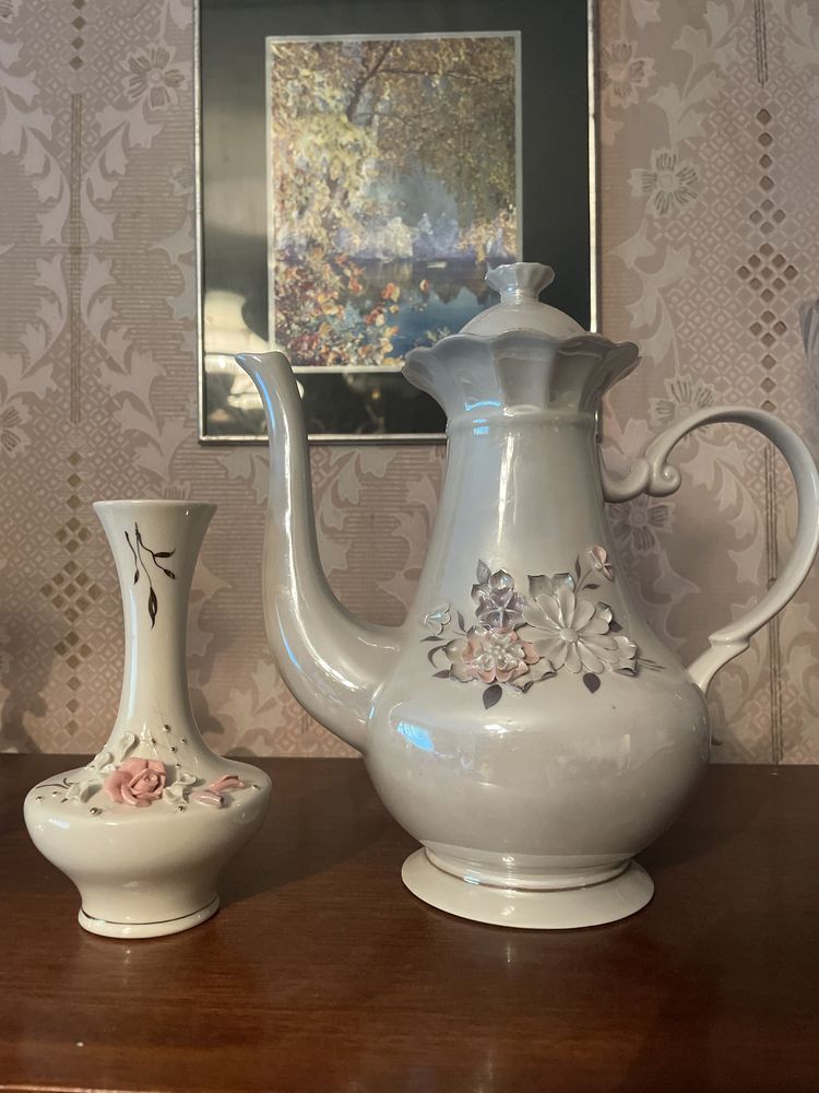 Чайник кувшин 1250 мл підсвічник соусник фарфор новий