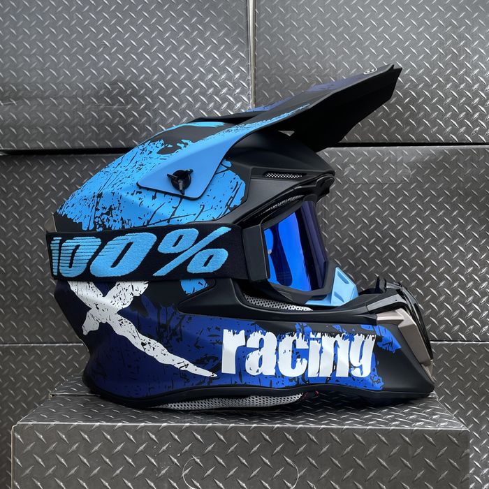 + Подарунок! Шолом для мотоцикла ендуро / Шлем для мотоцикла эндуро