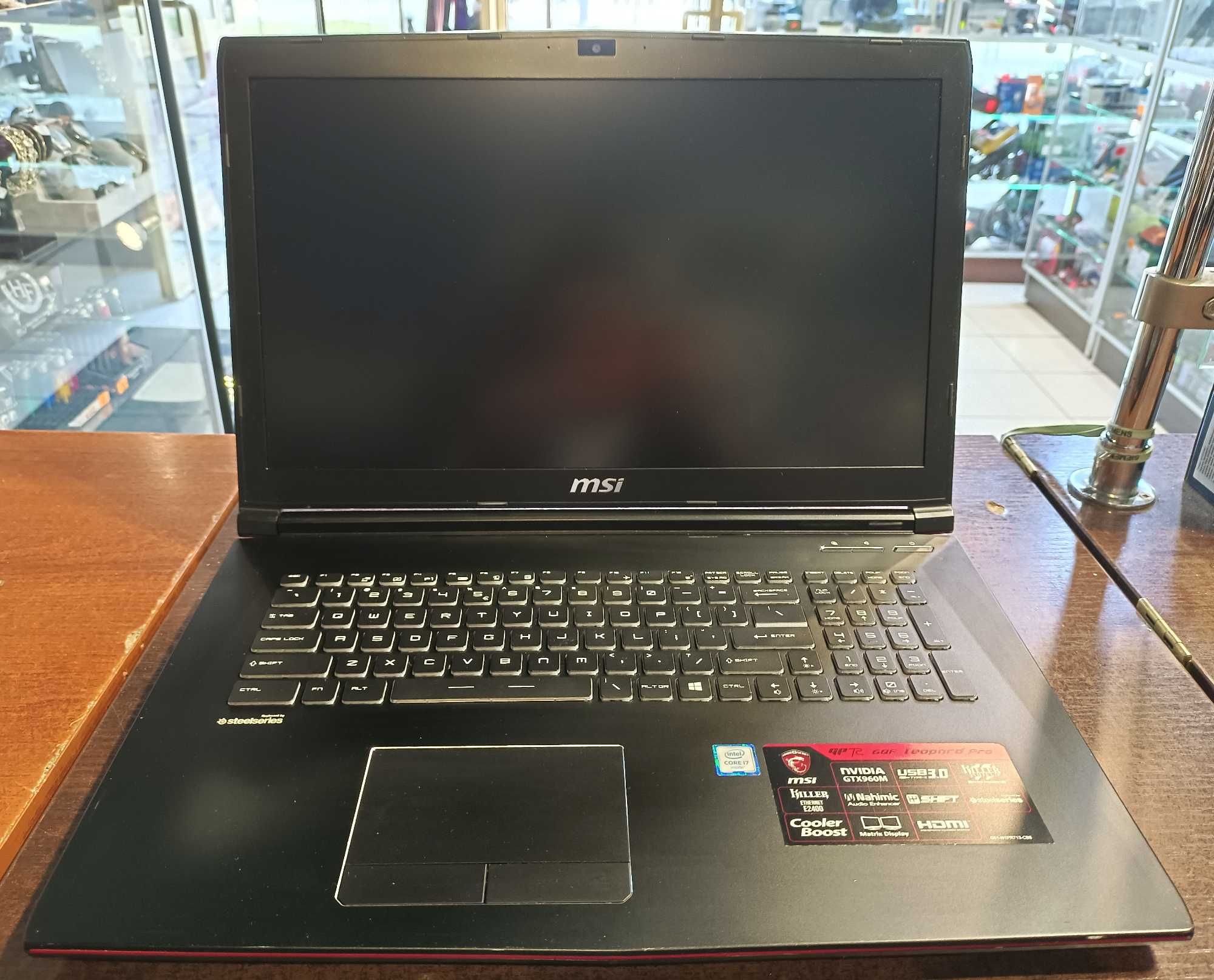 MSI GP72 6QF Leopard Pro/I7-6700HQ/8GB RAM/256SSD/1TB HDD/GTX960M