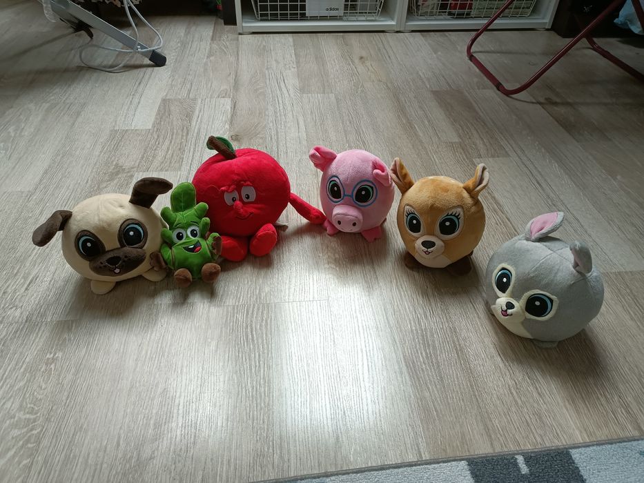 Maskotki Pluszaki z Biedronki słodziaki zestaw 6 sztuk