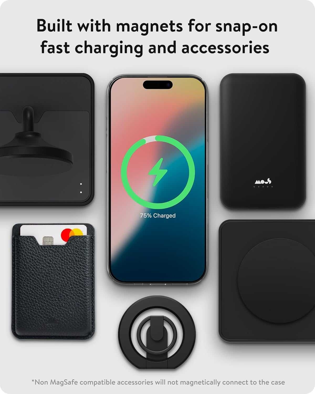 Чехол Mous к iPhone 16. MagSafe. Модель Mous "Super Thin 2.0 Clear"