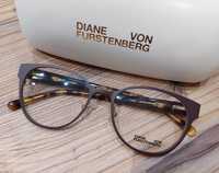 Коричневые женские очки с роговыми заушниками DFV-8071 от Diane Von Fu