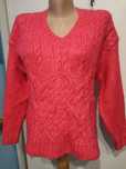 Sweterek damski M&S Collection rozm M, gruby splot, dekold w szpic