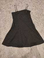 Sukienka czarna w białe kropki groszki Jessica C&A z metki 44/16/XXL