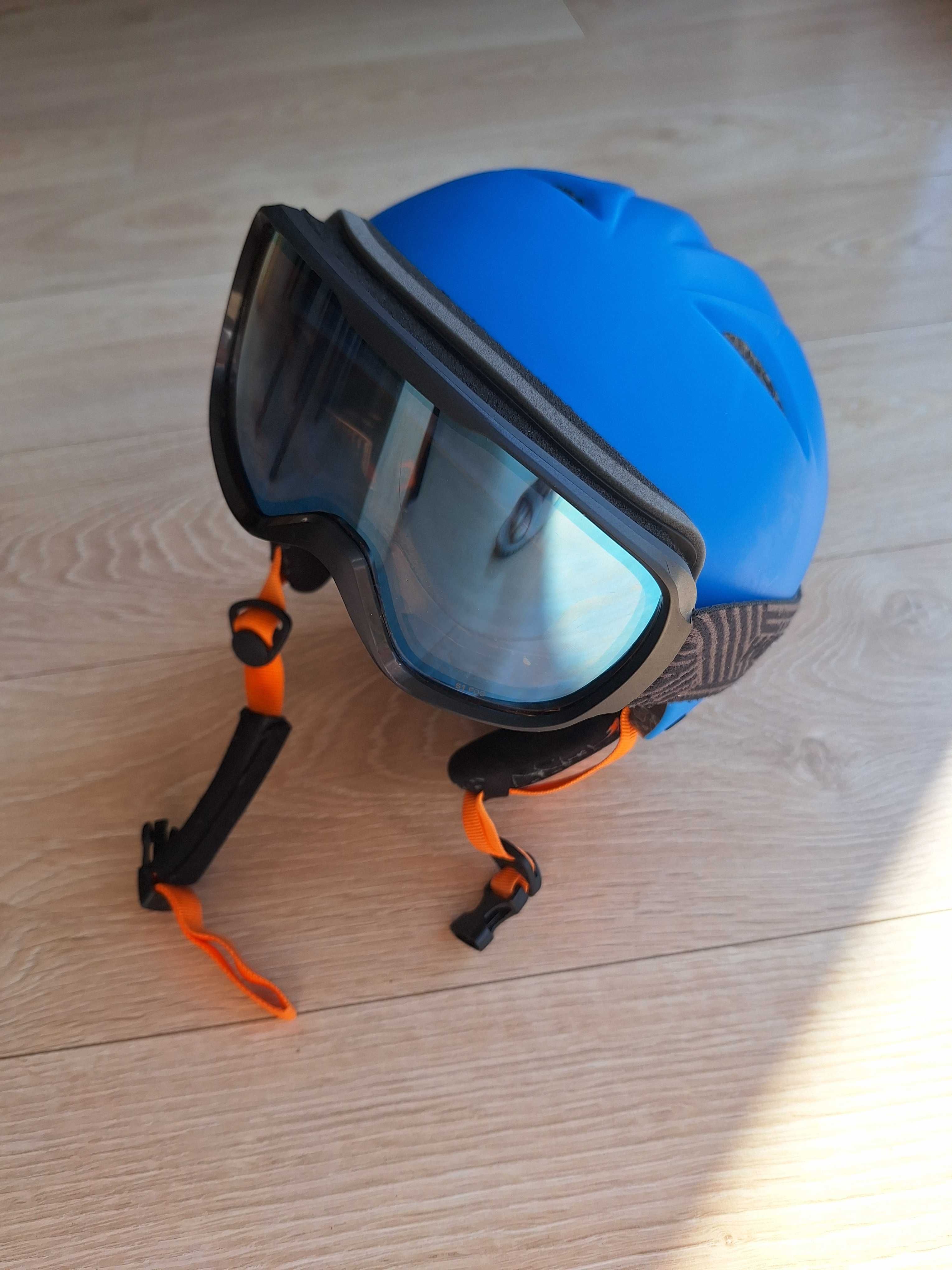 kask narciarski_roz. M /53-58cm/ + gogle w komplecie
