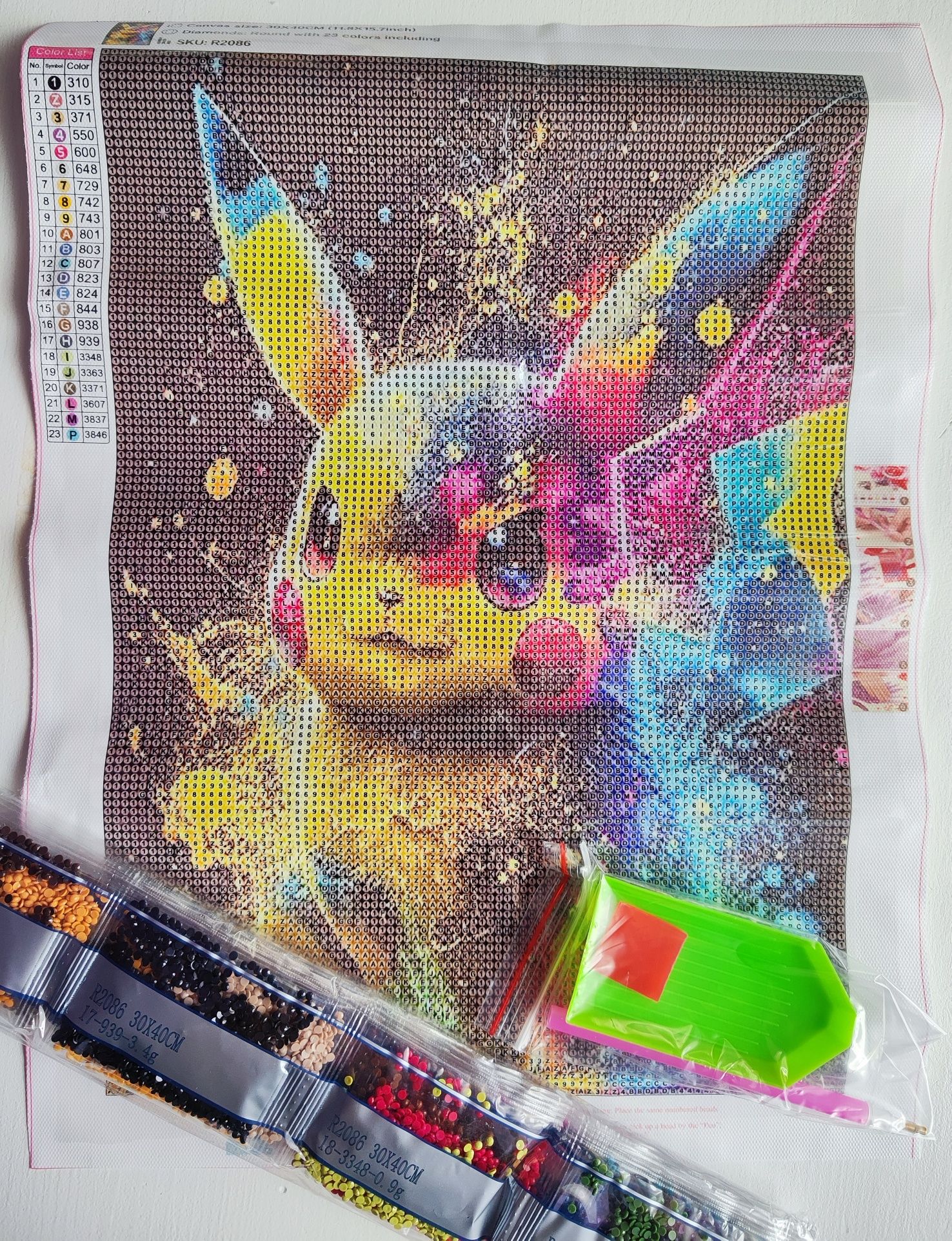 Pokemon - DIY zestaw Diamond Paiting 30x40 Pikachu