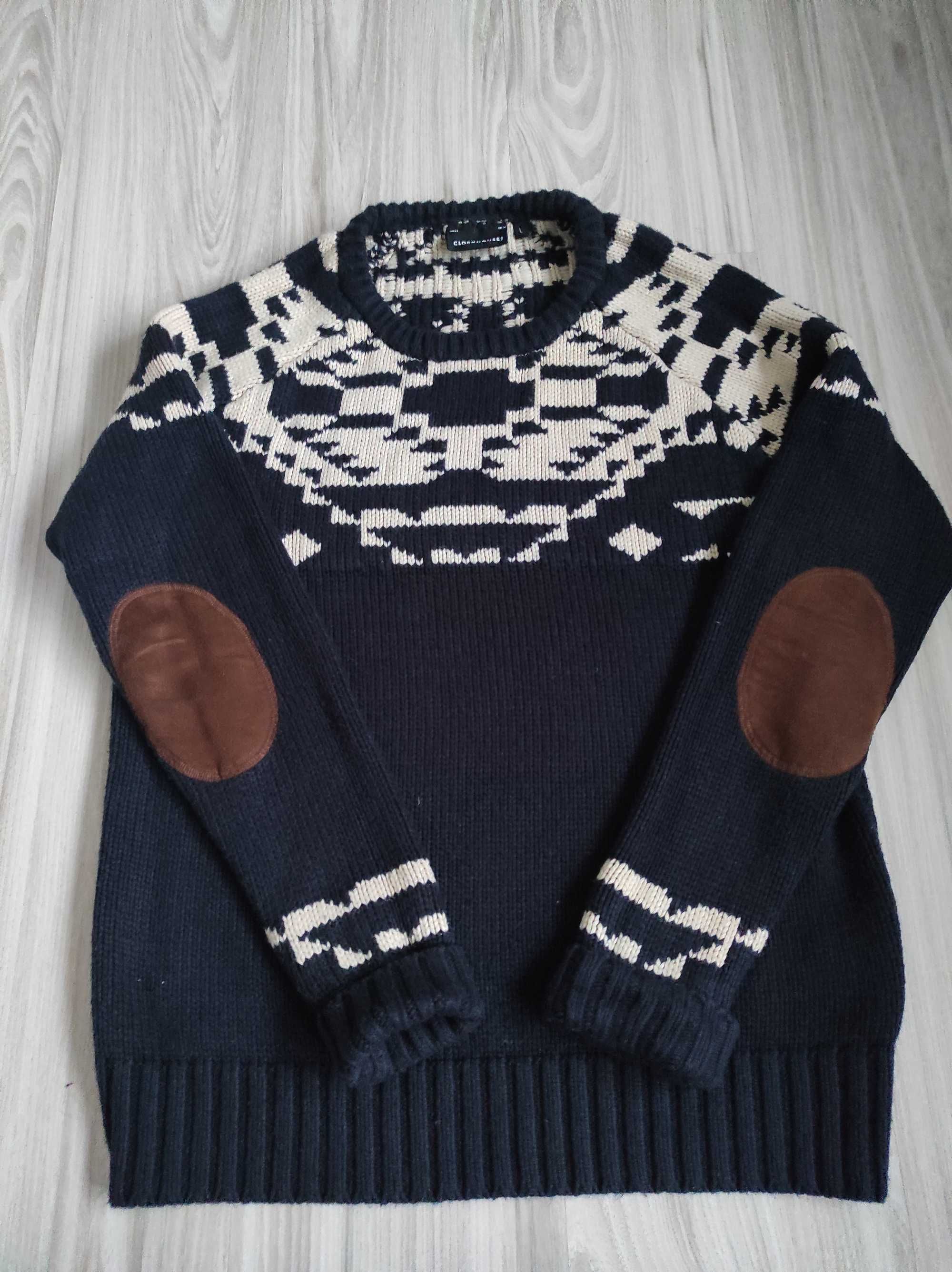 Sweter męski ciepły L
