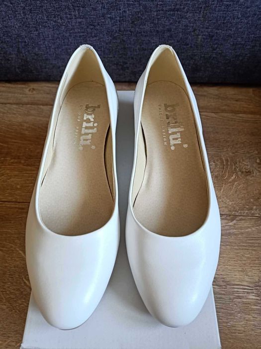 Ślubne/Weselne Balerinki marki BRILU Roz. 37 NOWE