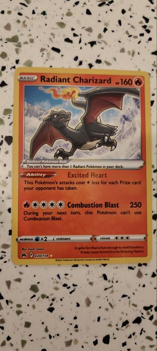 Radiant charizard 020/159 karta Pokemon