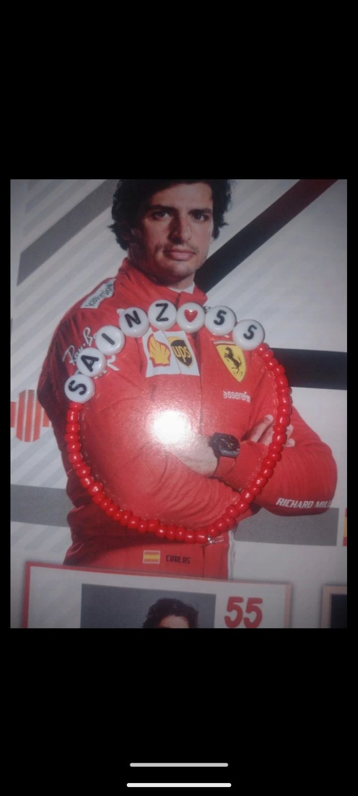 Bransoletka na gumce F1 Carlos Sainz Ferrari