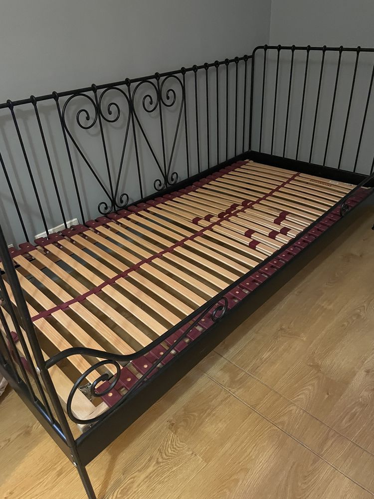 Lozko metalowe ikea stelaz regulowany materac 90x200