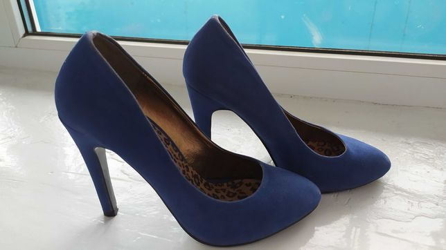 Туфлі замш жіночі розмір 37розмір сині