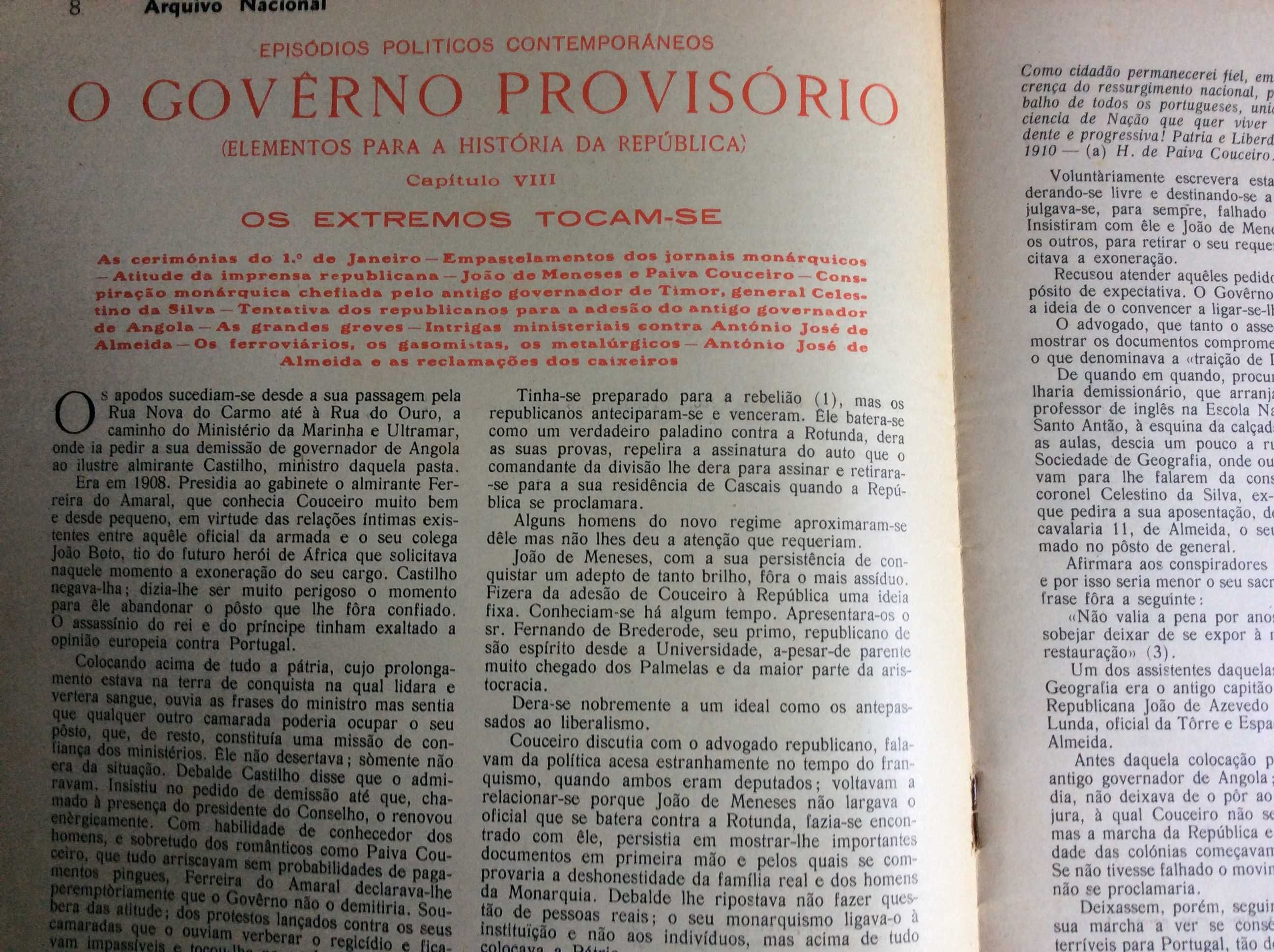Arquivo Nacional ( Arquivo de História antiga... 1938.