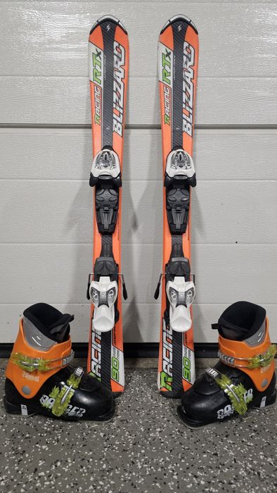 Zestaw Narty Blizzard 90cm + buty Fisher 241mm ( dla chlopca )
