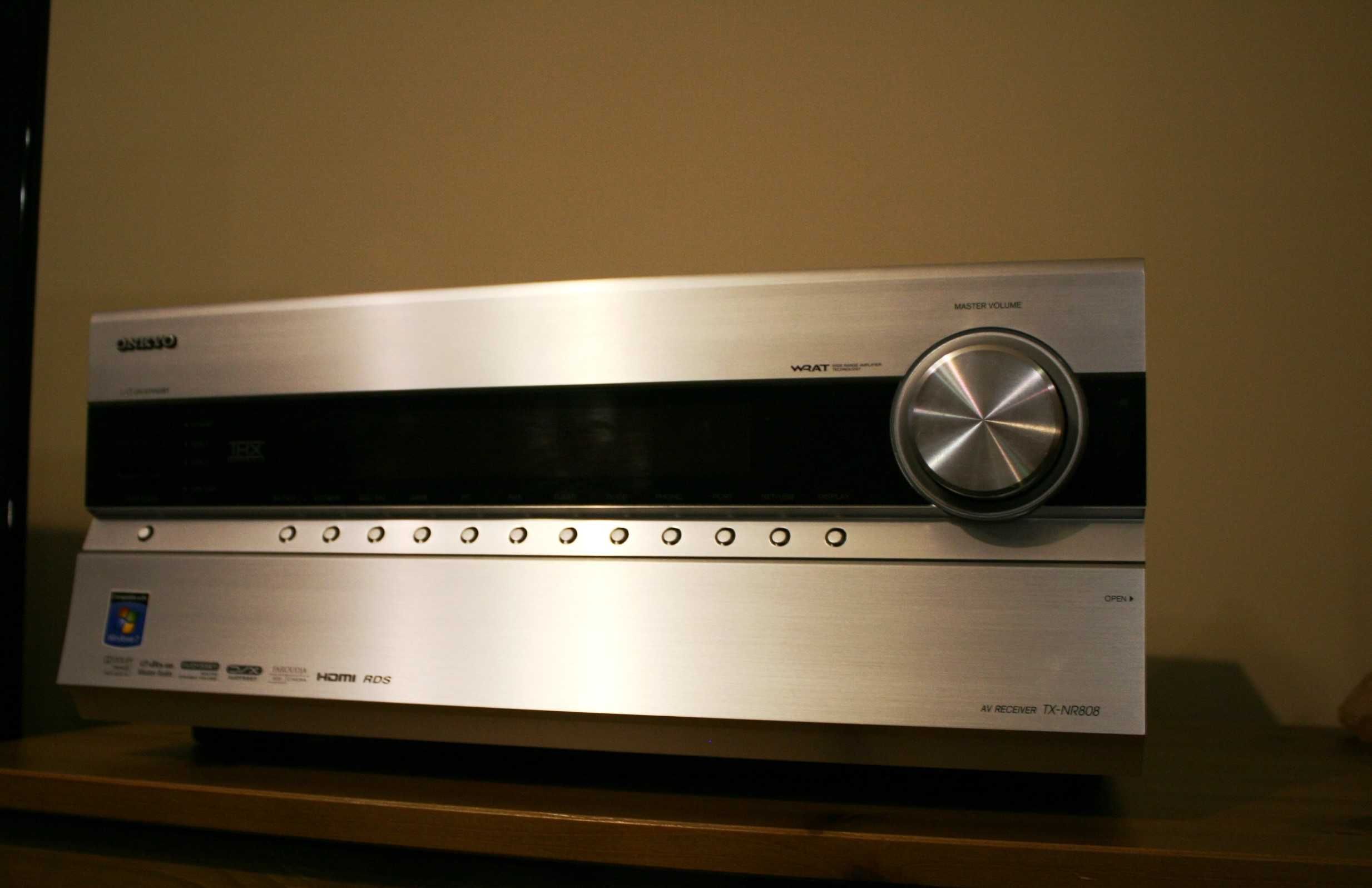 Potężny amplituner Onkyo Tx Nr 808 wzmacniacz 180 watt USB kino domowe