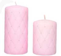 Zestaw 2 różowych świec Homla