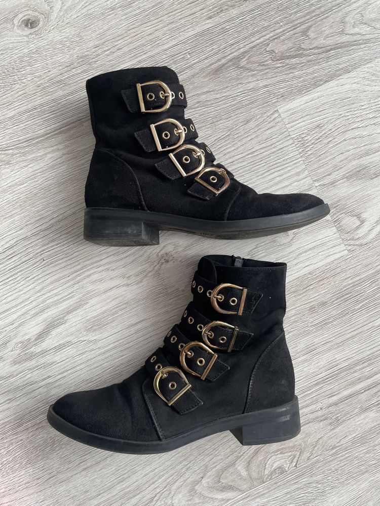 Buty czarne botki sztyblety 38