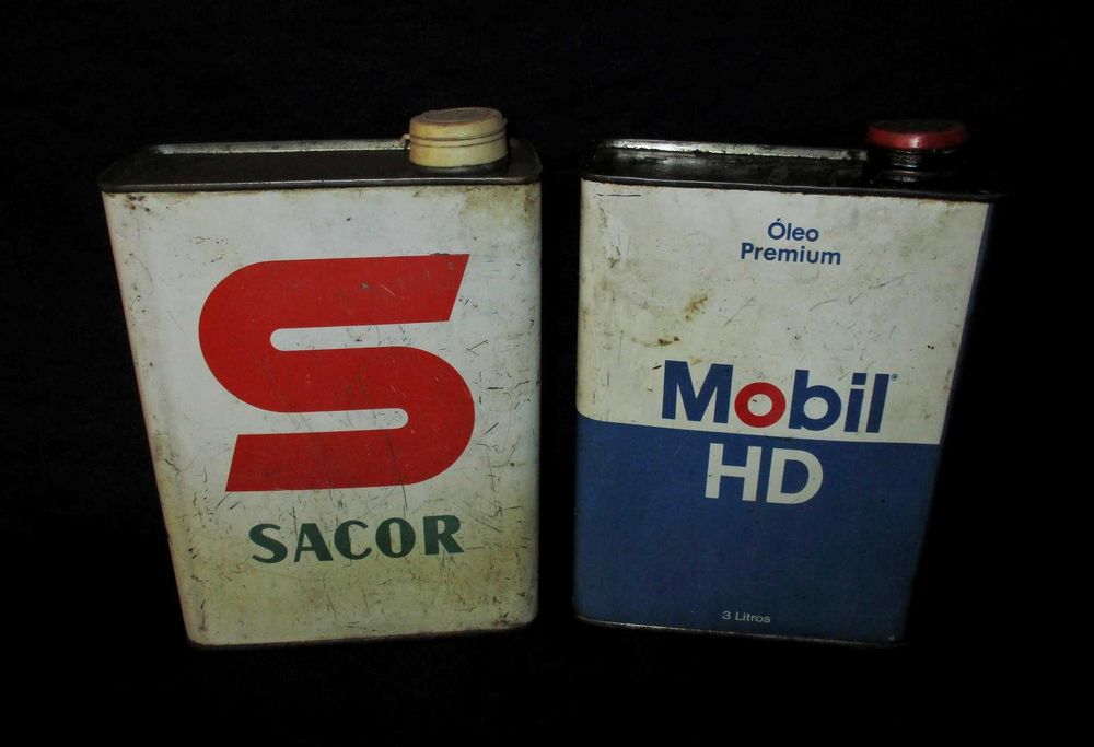 Latas de Óleo Vintage Shell Sacor Mobil
