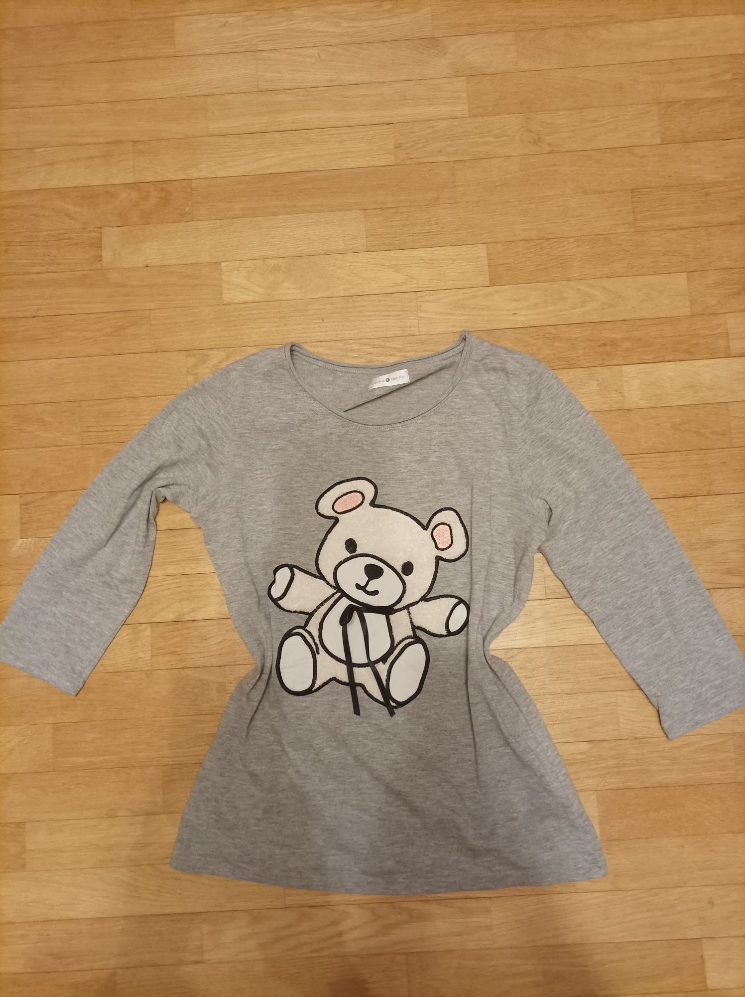 Bluzka koszulka melanie martinez t shirt 3/4 rękaw szara miś misiek 15